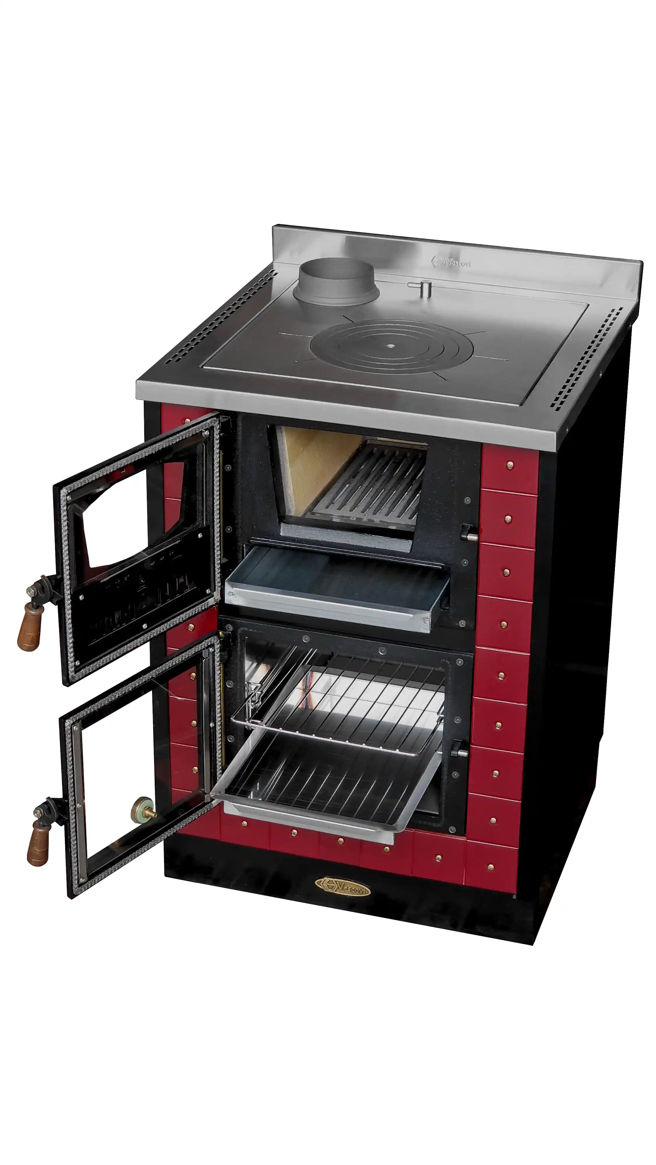 Cucina legna classica incasso Jessica 60 panoramica