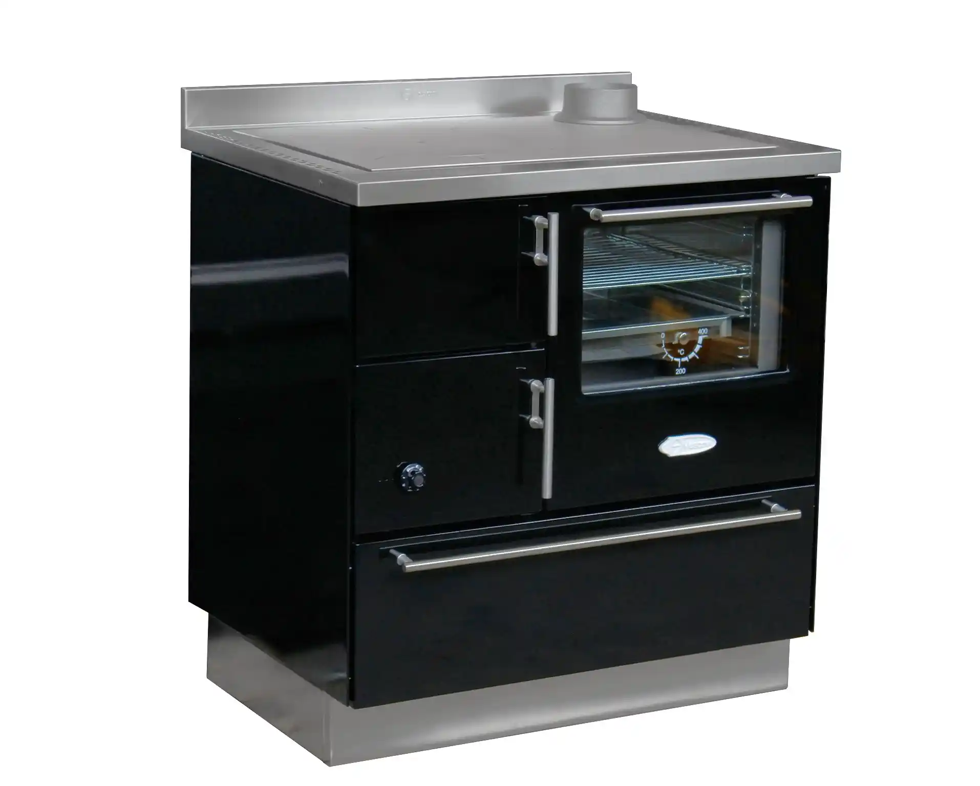 Vista laterale destra termocucina a legna XE FC