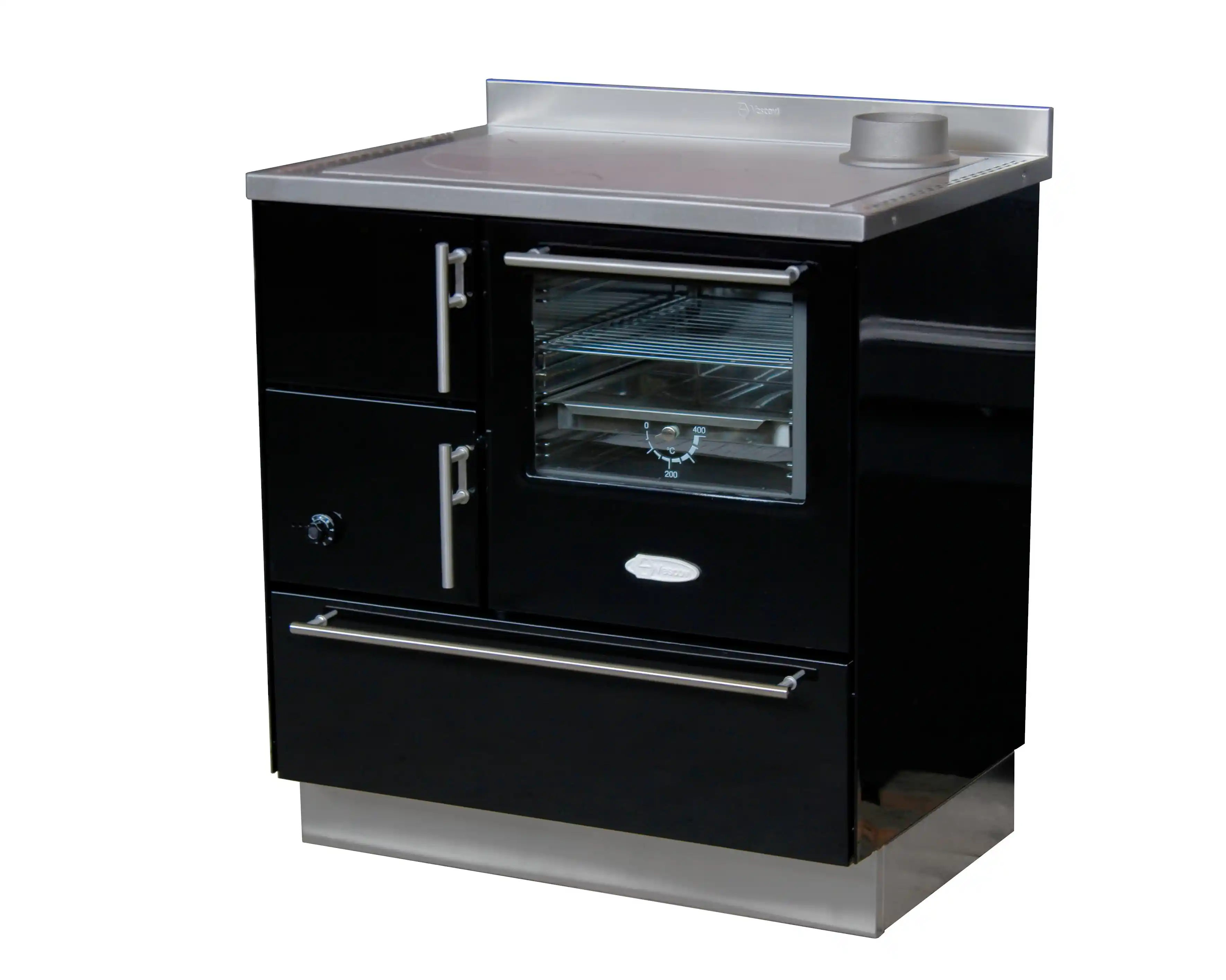 Vista laterale sinistra termocucina a legna XE FC