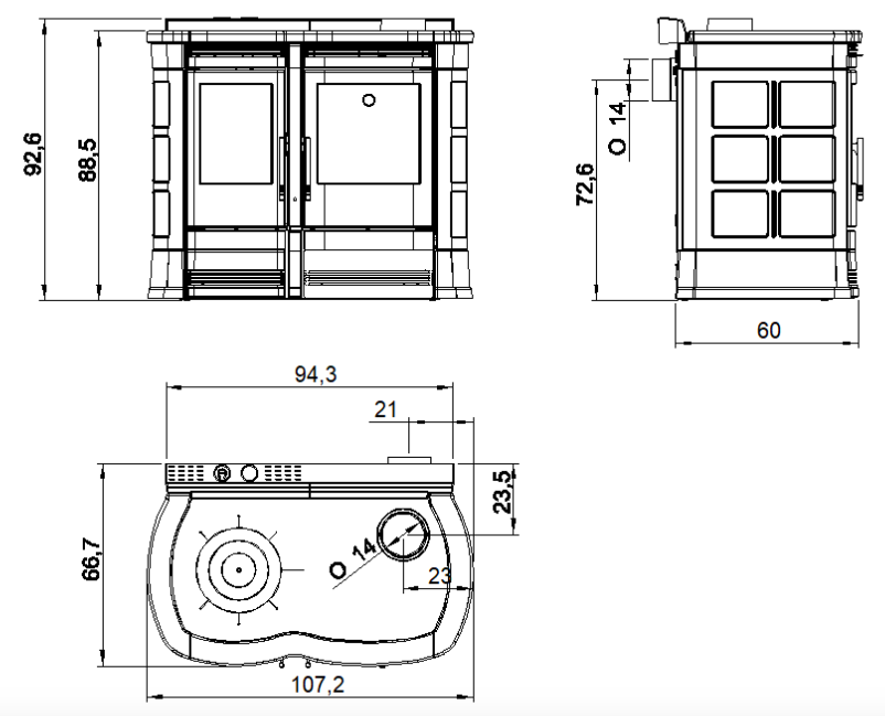 Disegni e misure Perla FC